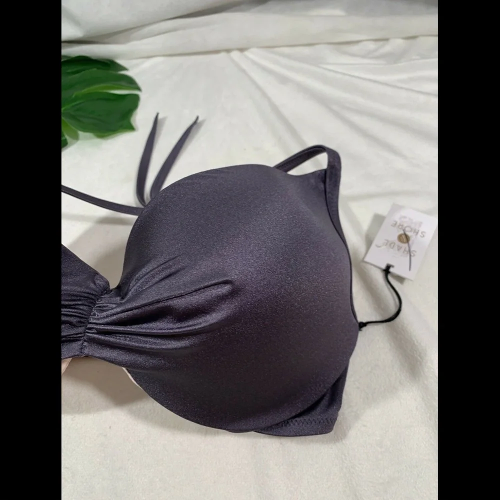NWT Shade & Shore Dream Lightly Lined Halter Bikini Top [ SZ‎ 34DD ]